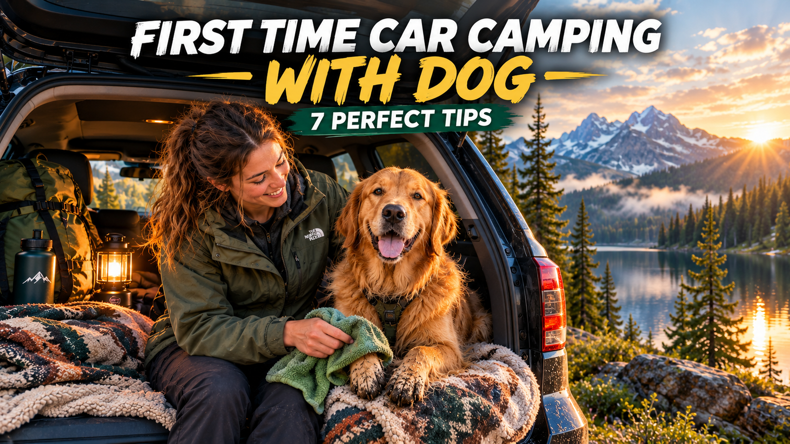 first time car camping with dog