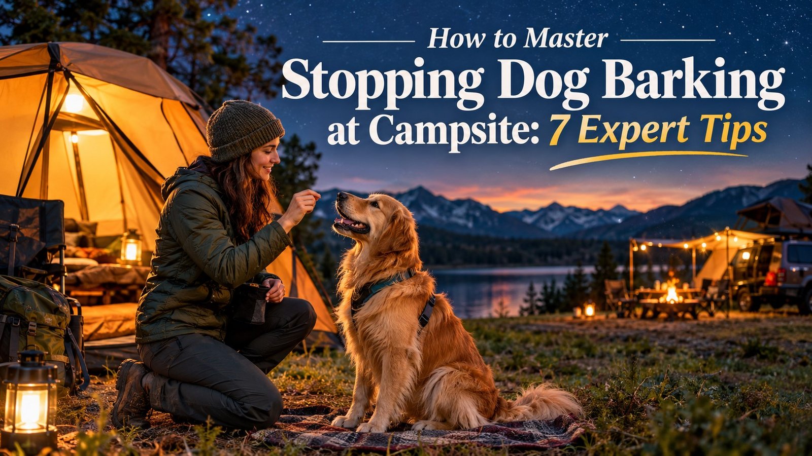 stopping dog barking at campsite